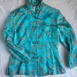 VINTAGE Peony Brand Chinese Silk Jacket